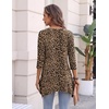 Zeagoo Womens Tops 3/4 Sleeve loose fit dressy Tunics Plus Size Boho Shirts(An136)