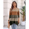 Zeagoo Womens Tops 3/4 Sleeve loose fit dressy Tunics Plus Size Boho Shirts(Jh398)