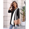 Zeagoo Womens Tops 3/4 Sleeve loose fit dressy Tunics Plus Size Boho Shirts(Jh540)