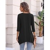Zeagoo Womens Tops 3/4 Sleeve loose fit dressy Tunics Plus Size Boho Shirts(Jh540)