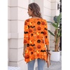 Zeagoo Womens Tops 3/4 Sleeve loose fit dressy Tunics Plus Size Boho Shirts(Orange Pumpkin-ws85)