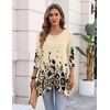 Zeagoo Womens Tops 3/4 Sleeve loose fit dressy Tunics Plus Size Boho Shirts(Sf364)