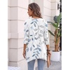 Zeagoo Womens Tops 3/4 Sleeve loose fit dressy Tunics Plus Size Boho Shirts(Sp113)