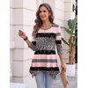 Zeagoo Womens Tops 3/4 Sleeve loose fit dressy Tunics Plus Size Boho Shirts(Tz245)