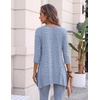 Zeagoo Womens Tops 3/4 Sleeve loose fit dressy Tunics Plus Size Boho Shirts(Tz273)
