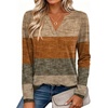 Zeagoo Womens Tops Long Sleeve V Neck Tee Shirts Cute Dressy Casual(Khaki Jh398)
