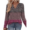 Zeagoo Womens Tops Long Sleeve V Neck Tee Shirts Cute Dressy Casual(Purple Floral Xh596)