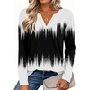 Zeagoo Womens Tops Long Sleeve V Neck Tee Shirts Cute Dressy Casual(White Black Jb204)