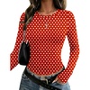Long Sleeve-red Polka Dots