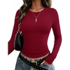 Long Sleeve-wine Red