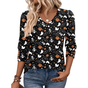 Zeagoo Womens 3/4 Sleeve V Neck T Shirts Dressy Casual Tops(03-ws36)