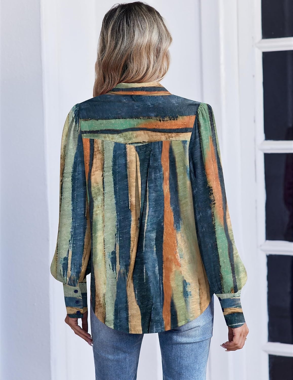 image:imageZeagoo Women Button Down Shirts Casual Long Sleeve Tops Work BlousesCx289multicolored