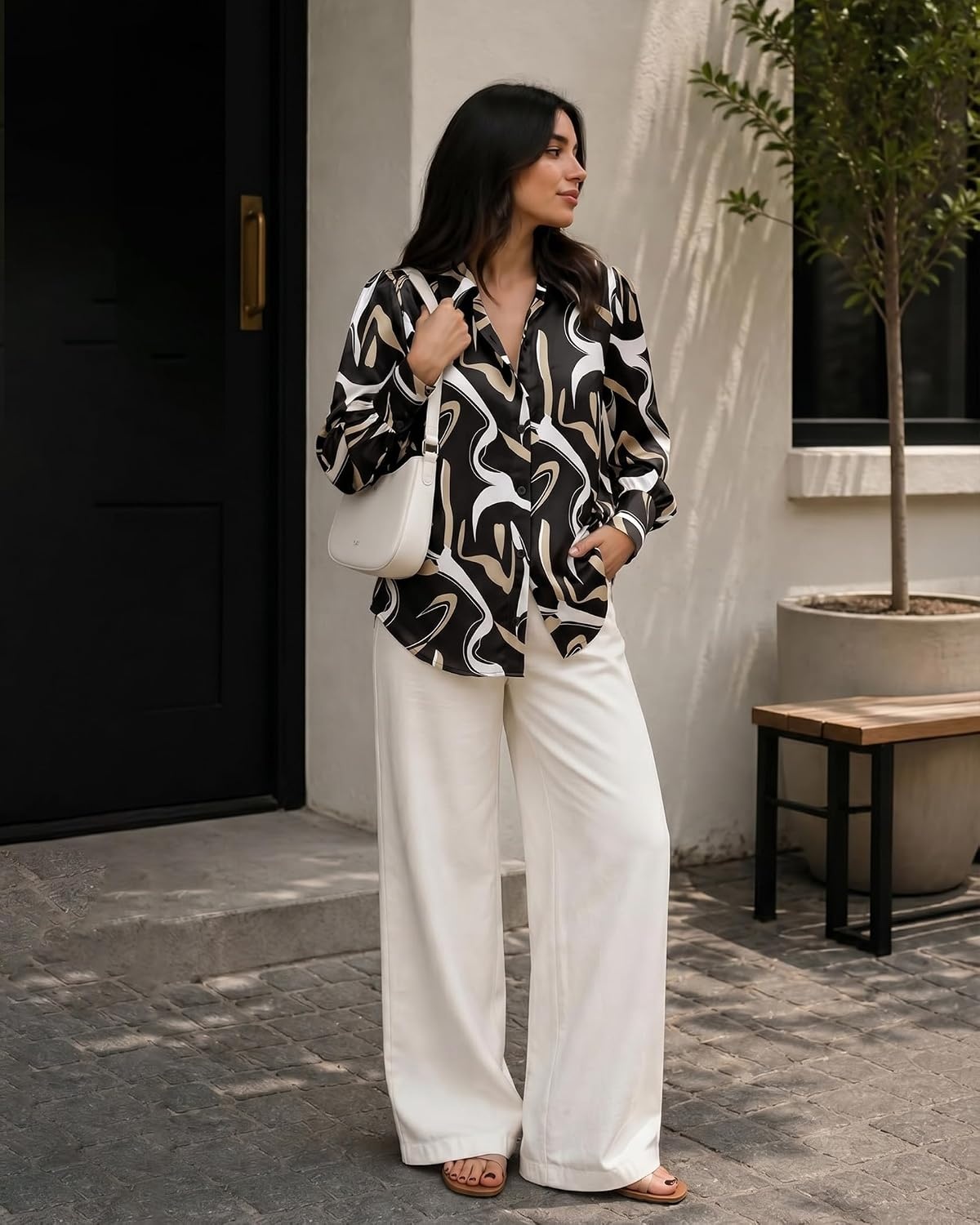 image:imageZeagoo Women Button Down Shirts Casual Long Sleeve Tops Work BlousesCx312