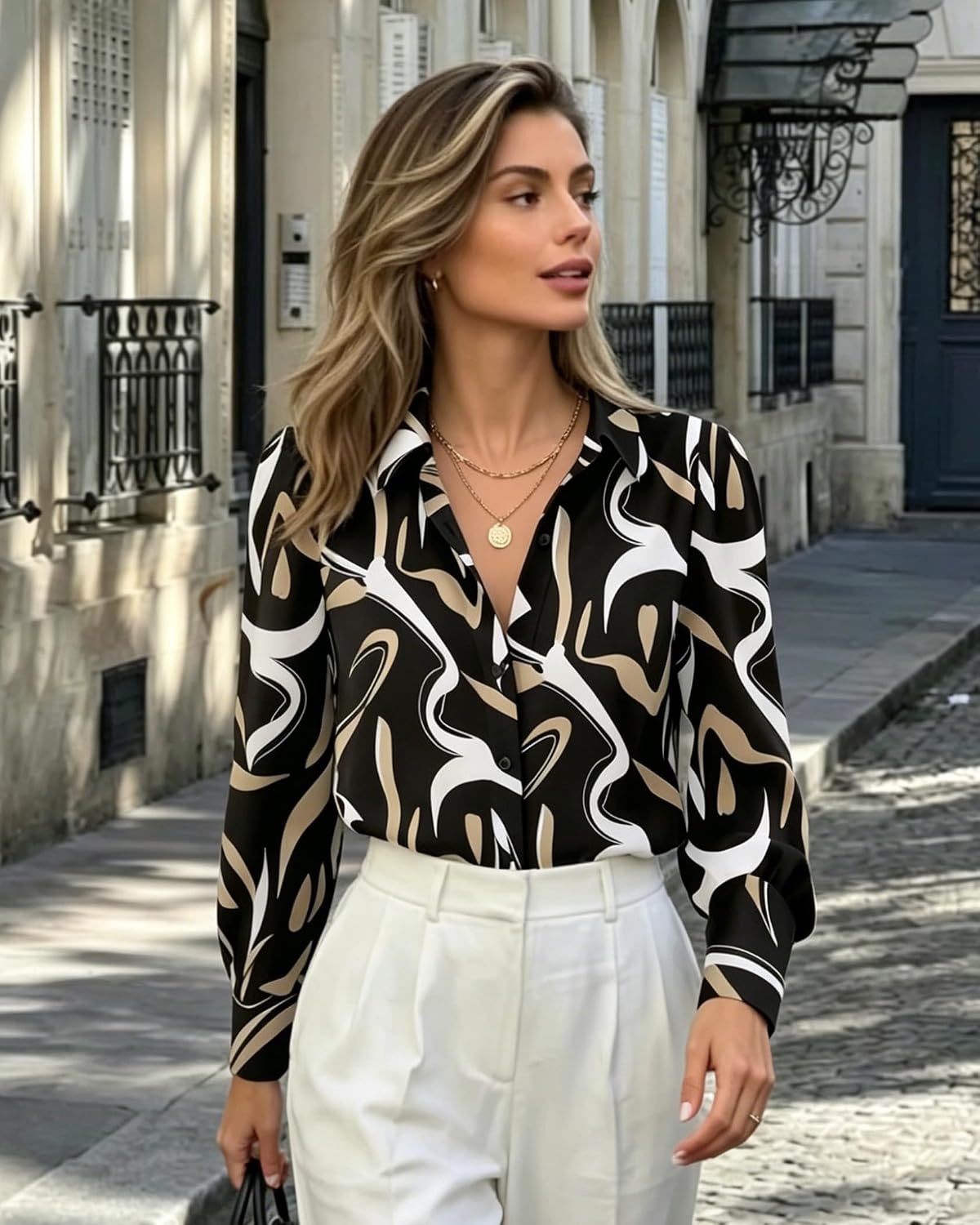 image:imageZeagoo Women Button Down Shirts Casual Long Sleeve Tops Work BlousesCx312