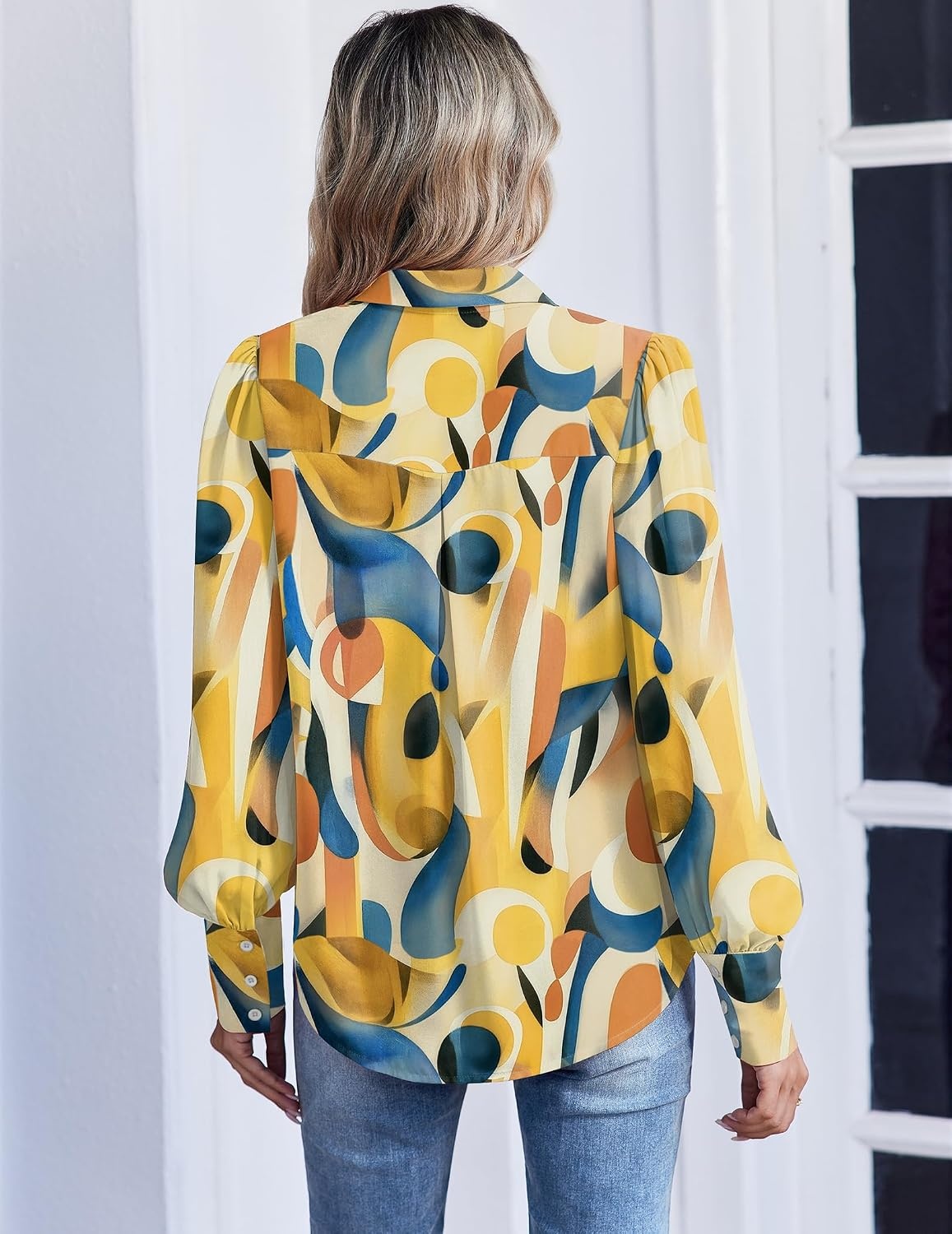 image:imageZeagoo Women Button Down Shirts Casual Long Sleeve Tops Work BlousesJh579multicolored