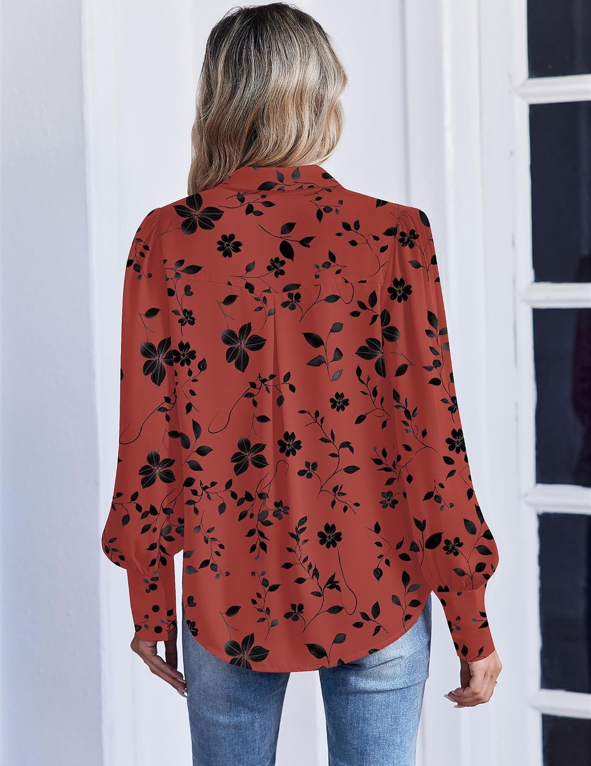 image:imageZeagoo Women Button Down Shirts Casual Long Sleeve Tops Work BlousesSf290pattern
