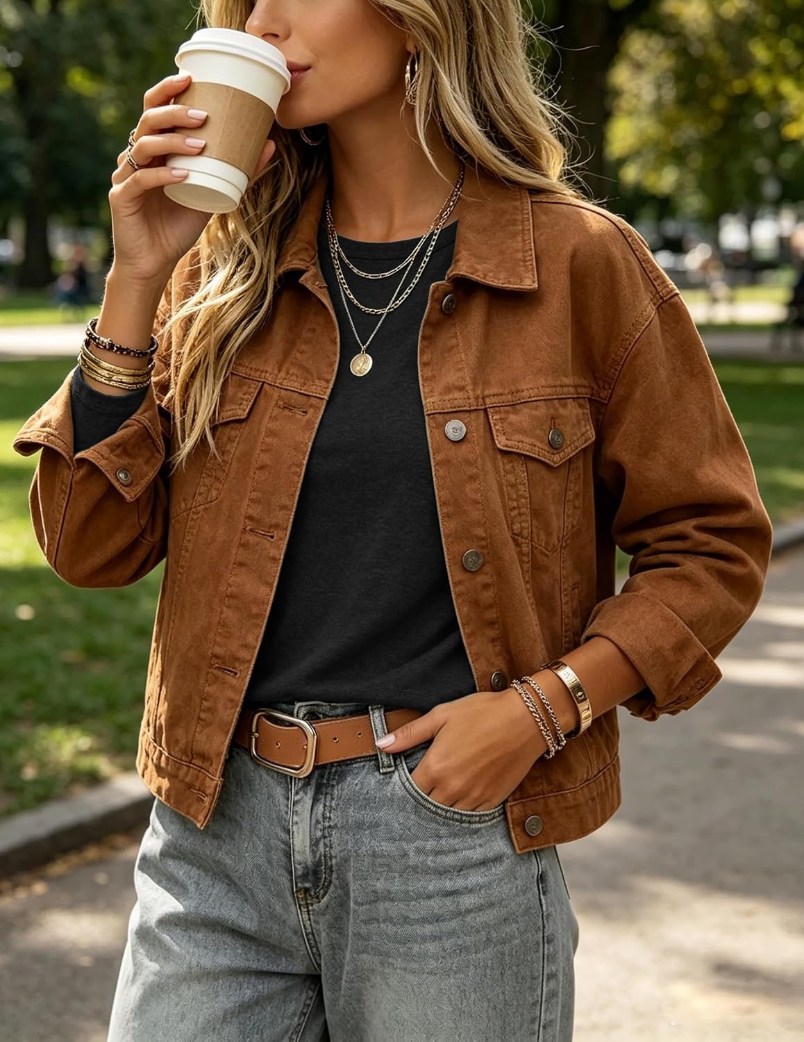 image:imageZeagoo Womens Casual Shirts Long Sleeve Tops Crewneck Tshirts Fall ClothesMaroon Navy Blue Black