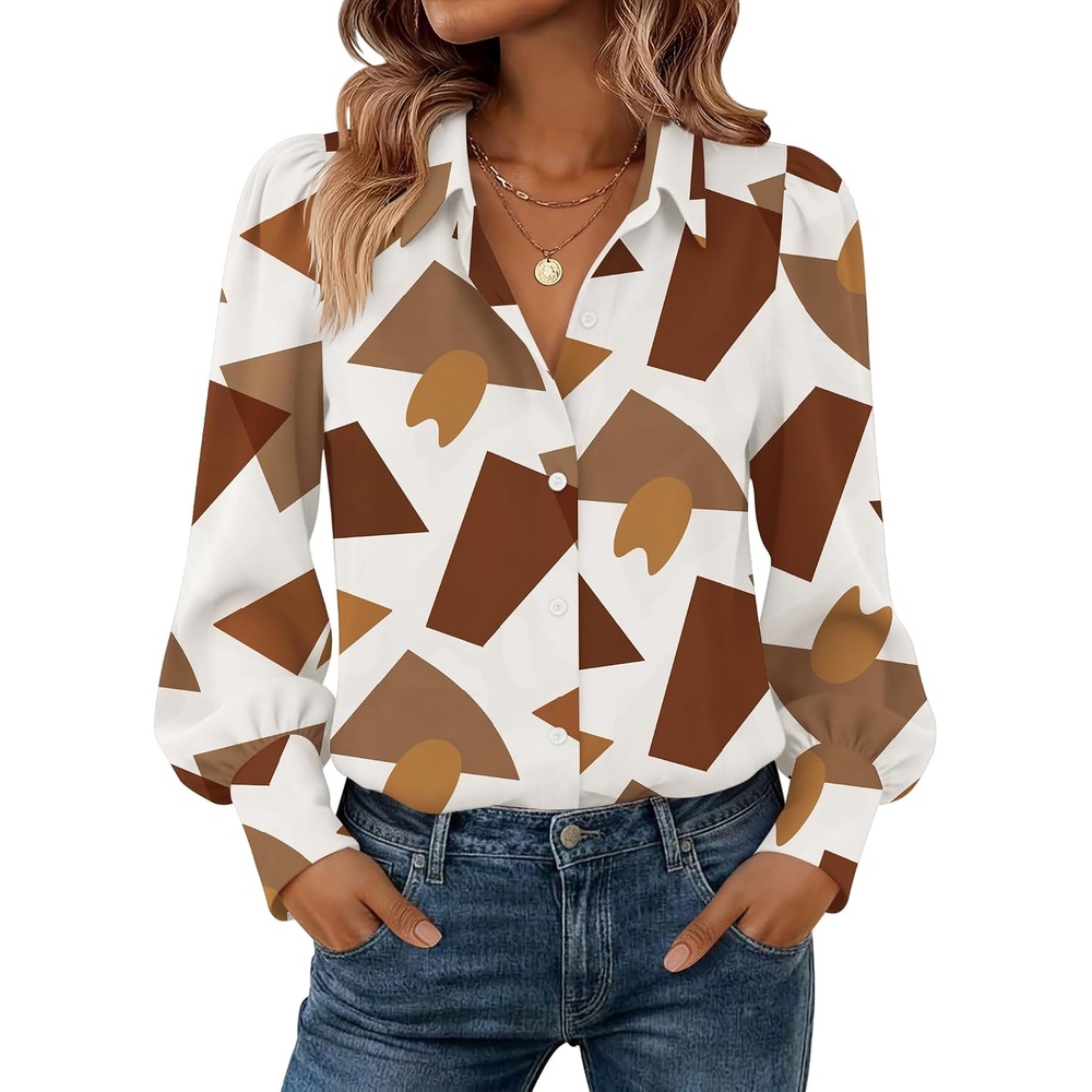 image:imageZeagoo Women Button Down Shirts Casual Long Sleeve Tops Work BlousesJh587
