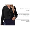 Zeagoo Blouses for Women Bow Tie Neck Chiffon Long Sleeve Shirt Work Tops(Black)