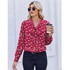 Zeagoo Blouses for Women Bow Tie Neck Chiffon Long Sleeve Shirt Work Tops(Cx282)