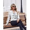 Zeagoo Blouses for Women Bow Tie Neck Chiffon Long Sleeve Shirt Work Tops(Jh599)