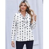Zeagoo Blouses for Women Bow Tie Neck Chiffon Long Sleeve Shirt Work Tops(Jh599)