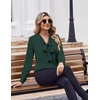 Zeagoo Blouses for Women Bow Tie Neck Chiffon Long Sleeve Shirt Work Tops(Jh651)