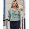 Zeagoo Blouses for Women Bow Tie Neck Chiffon Long Sleeve Shirt Work Tops(Xh521)