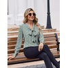Zeagoo Blouses for Women Bow Tie Neck Chiffon Long Sleeve Shirt Work Tops(Xh521)