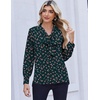 Zeagoo Blouses for Women Bow Tie Neck Chiffon Long Sleeve Shirt Work Tops(Xh522)