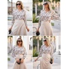Zeagoo Women Button Down Shirts Casual Long Sleeve Tops Work Blouses(An443-apricot)