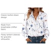Zeagoo Women Button Down Shirts Casual Long Sleeve Tops Work Blouses(Bf290-white Flowers)