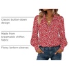 Zeagoo Women Button Down Shirts Casual Long Sleeve Tops Work Blouses(Jh590-red)