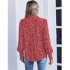Zeagoo Women Button Down Shirts Casual Long Sleeve Tops Work Blouses(Jh590-red)