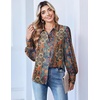 Zeagoo Women Button Down Shirts Casual Long Sleeve Tops Work Blouses(Mz721-multicolored)