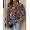Zeagoo Women Button Down Shirts Casual Long Sleeve Tops Work Blouses(Mz721-multicolored)