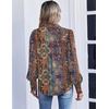 Zeagoo Women Button Down Shirts Casual Long Sleeve Tops Work Blouses(Mz721-multicolored)