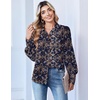 Zeagoo Women Button Down Shirts Casual Long Sleeve Tops Work Blouses(Mz869-navy)