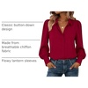 Zeagoo Women Button Down Shirts Casual Long Sleeve Tops Work Blouses(Red)