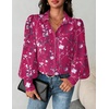 Zeagoo Women Button Down Shirts Casual Long Sleeve Tops Work Blouses(Sf243-rose Red)