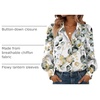 Zeagoo Women Button Down Shirts Casual Long Sleeve Tops Work Blouses(Sp99-green Leaves)