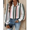 Zeagoo Women Button Down Shirts Casual Long Sleeve Tops Work Blouses(Tz264-stripe)