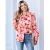 Zeagoo Women Button Down Shirts Casual Long Sleeve Tops Work Blouses(Wf97-pink)