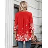 Zeagoo Womens 3/4 Length Sleeve Tops V Neck Tunic Dressy Casual Blouse(Snowflake)