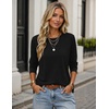 Zeagoo Women’s Casual Shirts Long Sleeve Tops Crewneck Tshirts Fall Clothes(Army Green + Grey + Black)