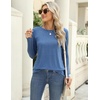 Zeagoo Women’s Casual Shirts Long Sleeve Tops Crewneck Tshirts Fall Clothes(Black+blue+maroon)