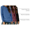 Zeagoo Women’s Casual Shirts Long Sleeve Tops Crewneck Tshirts Fall Clothes(Black+blue+maroon)