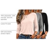 Zeagoo Women’s Casual Shirts Long Sleeve Tops Crewneck Tshirts Fall Clothes(Black+grey+cream)