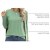 Zeagoo Women’s Casual Shirts Long Sleeve Tops Crewneck Tshirts Fall Clothes(Black+light Green+maroon)