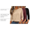 Zeagoo Women’s Casual Shirts Long Sleeve Tops Crewneck Tshirts Fall Clothes(Black+maroon+cream)